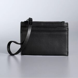 New Simply Vera Vera Wang Black Wristlet Card Case